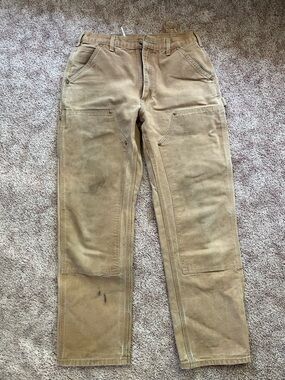 Carhartt Tan Canvas Cargo Work Pants